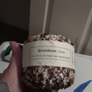 Ironstone yarn. Sparkly browns and white